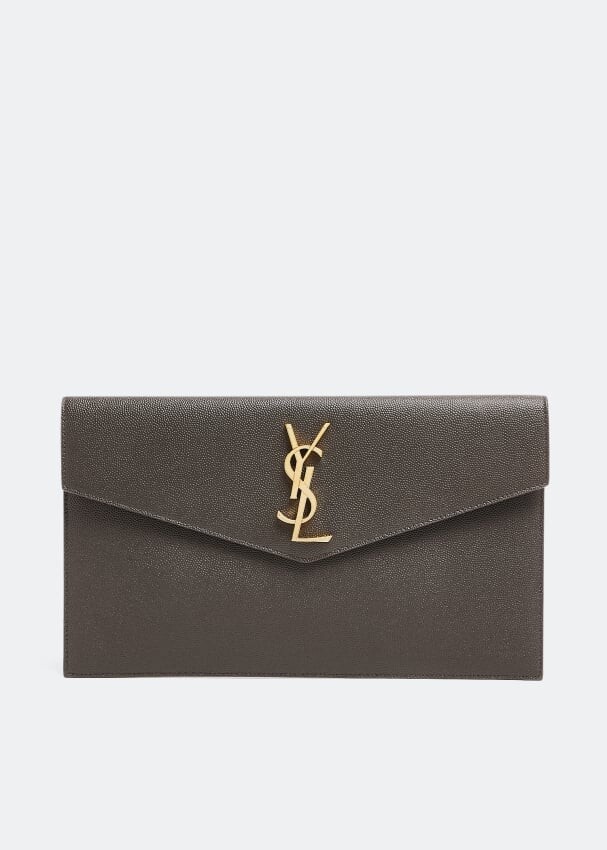 

Клатч SAINT LAURENT Uptown pouch, коричневый