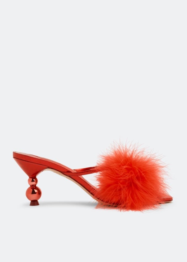 

Мюли SOPHIA WEBSTER Delicia mid mules, красный