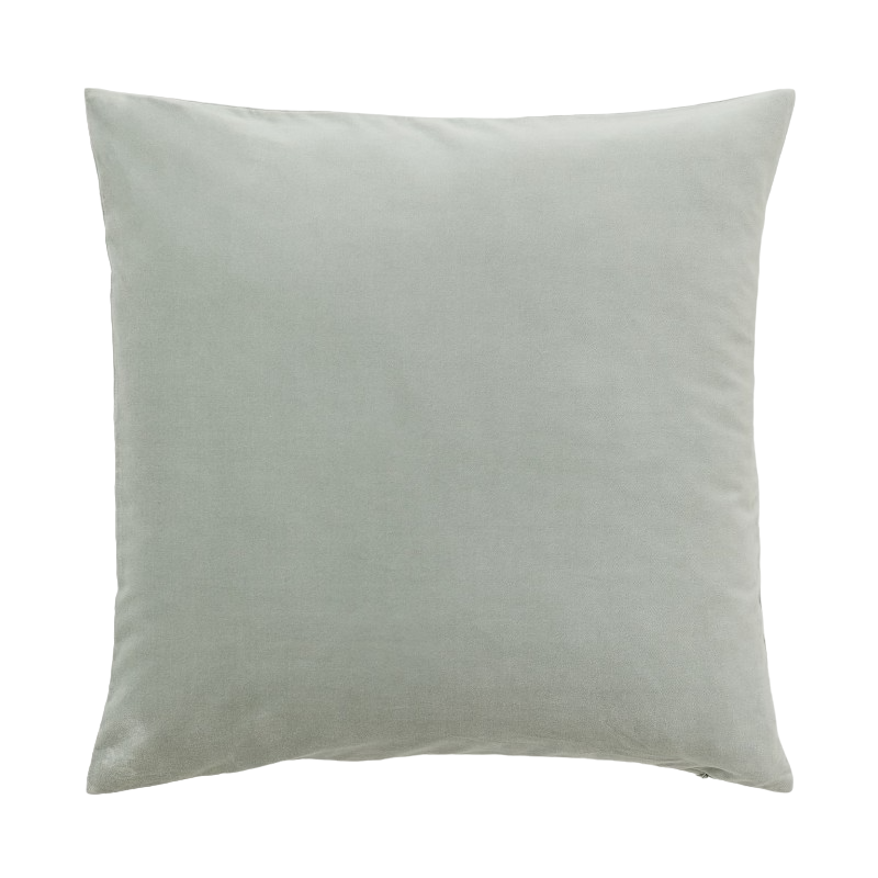 Чехол для декоративной подушки H&M Home Cotton Velvet, зеленый шалфей