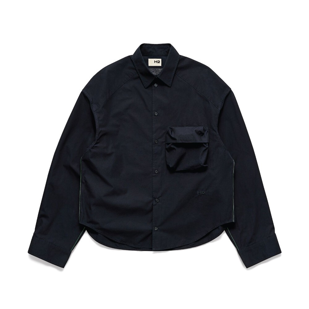 

Рубашка H&M H2 Boxy, черный