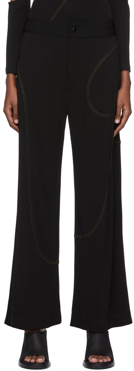 

Черные астральные брюки Eckhaus Latta
