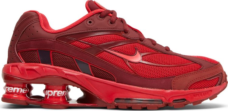 Кроссовки Nike Supreme x Shox Ride 2 'Speed Red', красный цена и фото