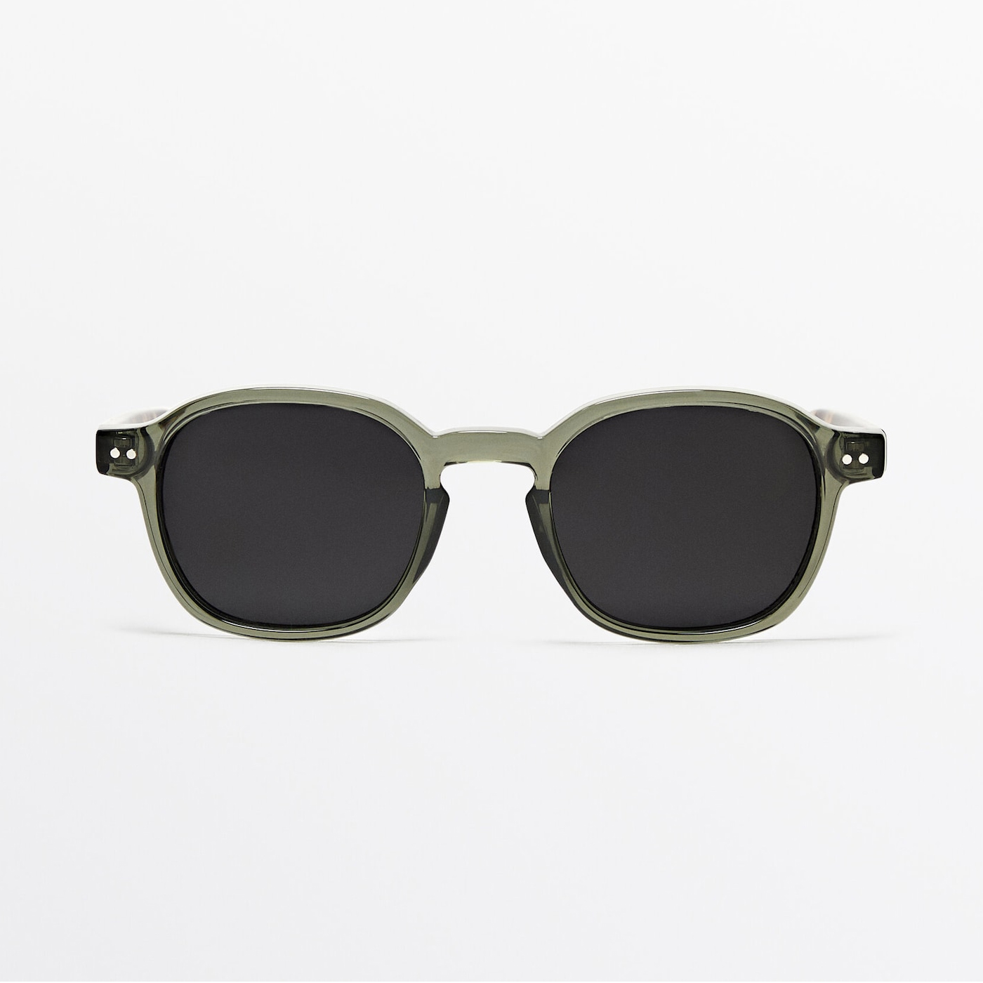 цена Солнцезащитные очки Massimo Dutti Oval, изумрудный