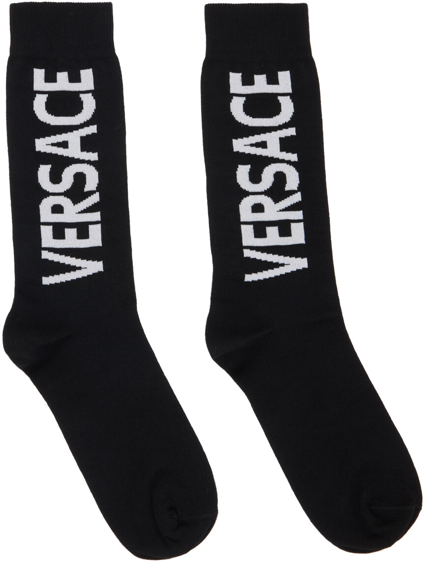 

Черные носки с логотипом Versace