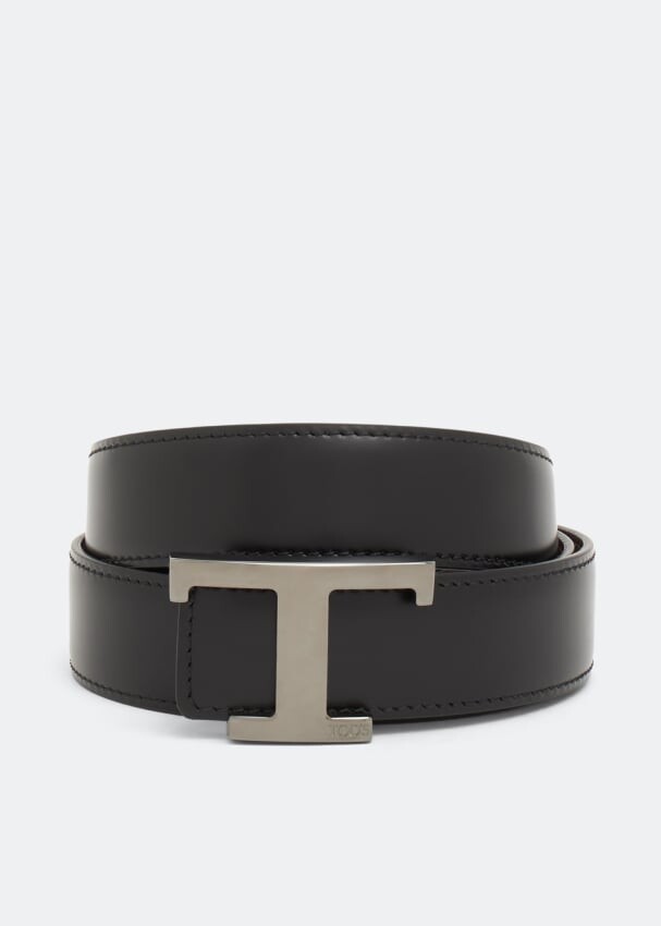 

Ремень TOD'S Timeless leather belt, черный