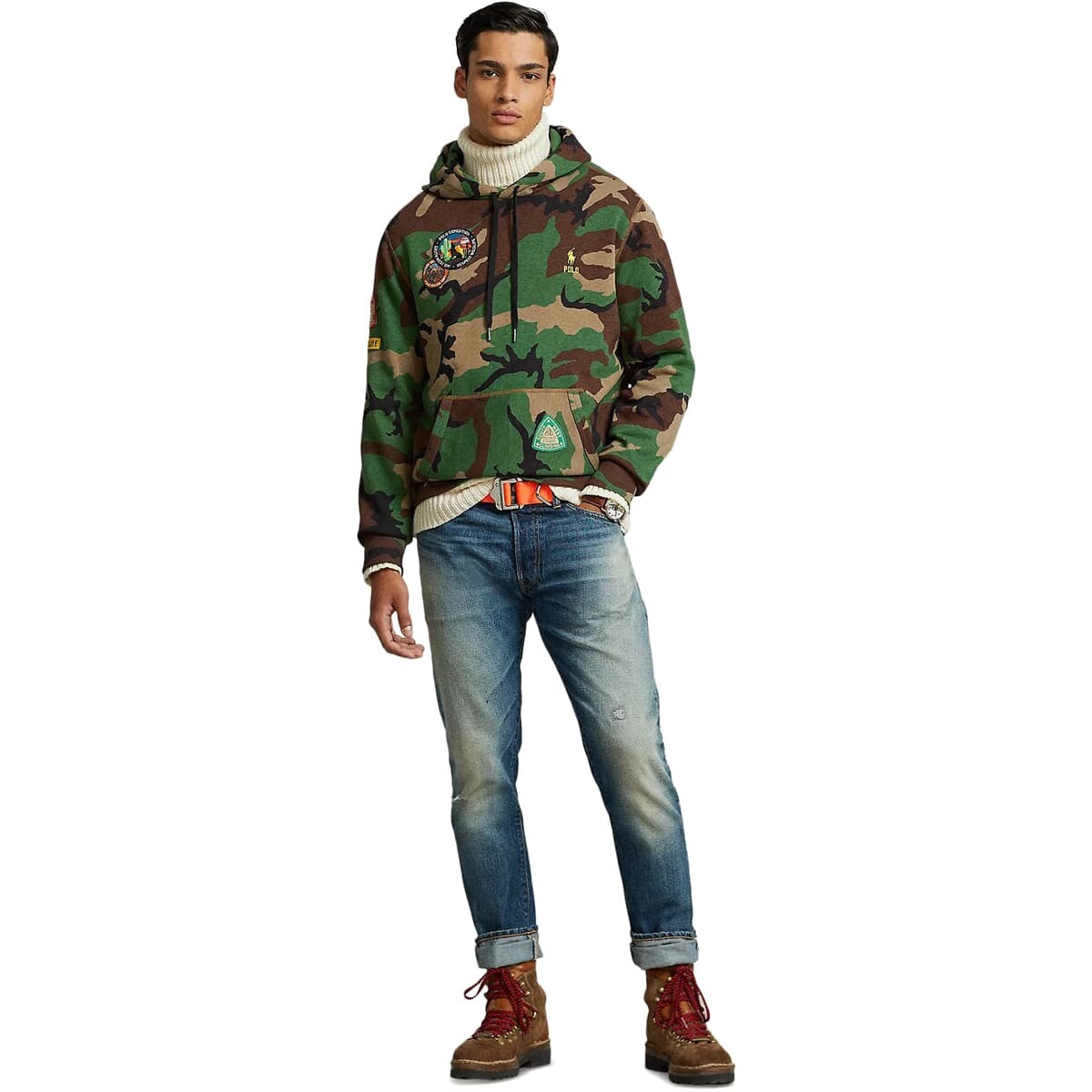 

Худи Polo Ralph Lauren Camo Fleece, зеленый