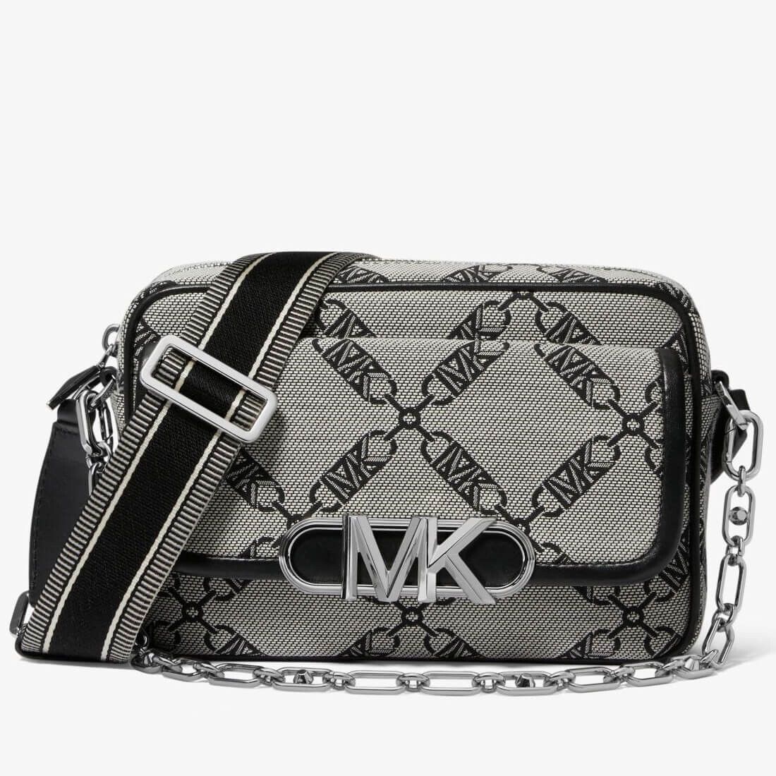 

Сумка- кроссбоди Michael Michael Kors Parker Medium Empire Logo, серый/черный