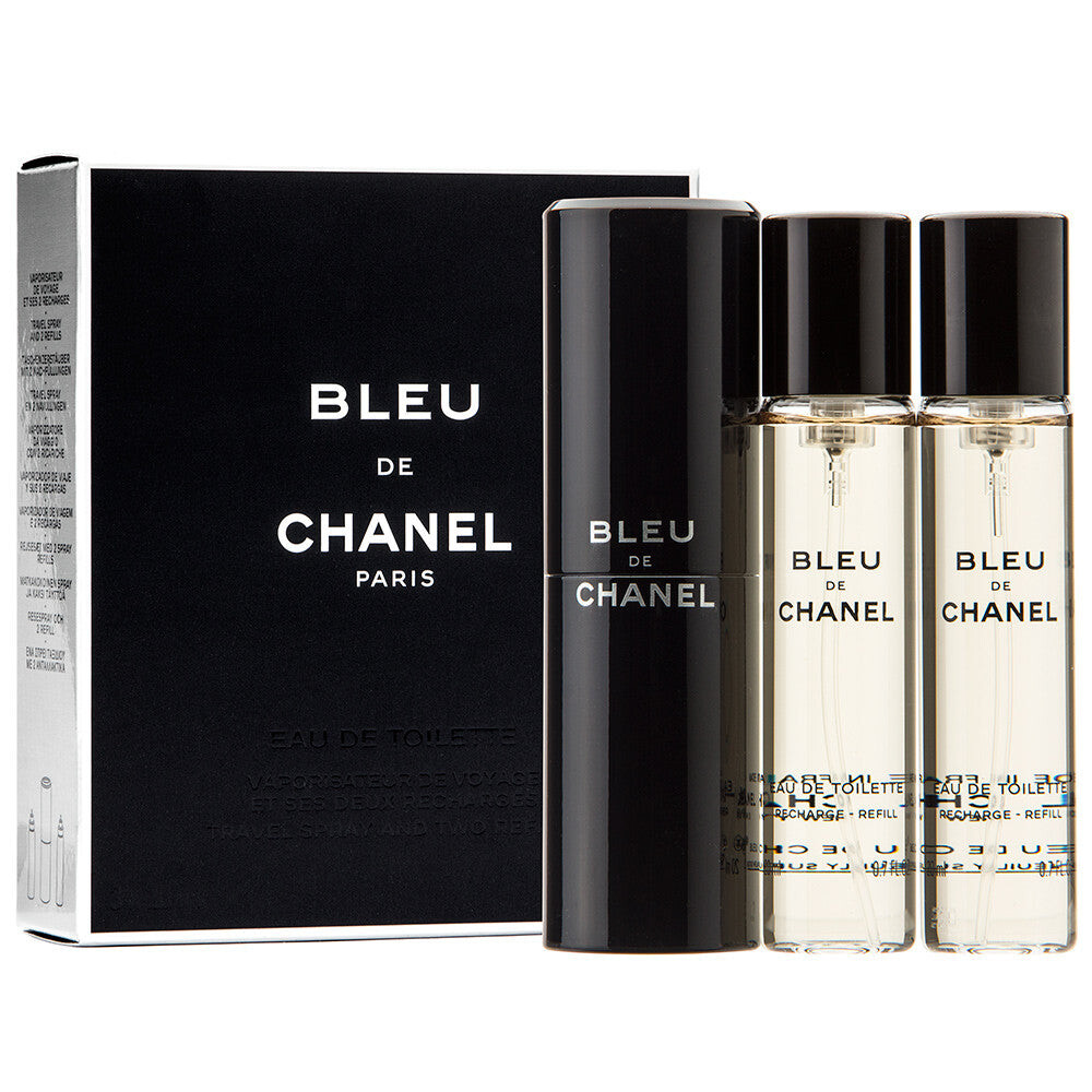 

Туалетная вода-спрей Bleu de Chanel твист и спрей со сменным картриджем 3x20мл