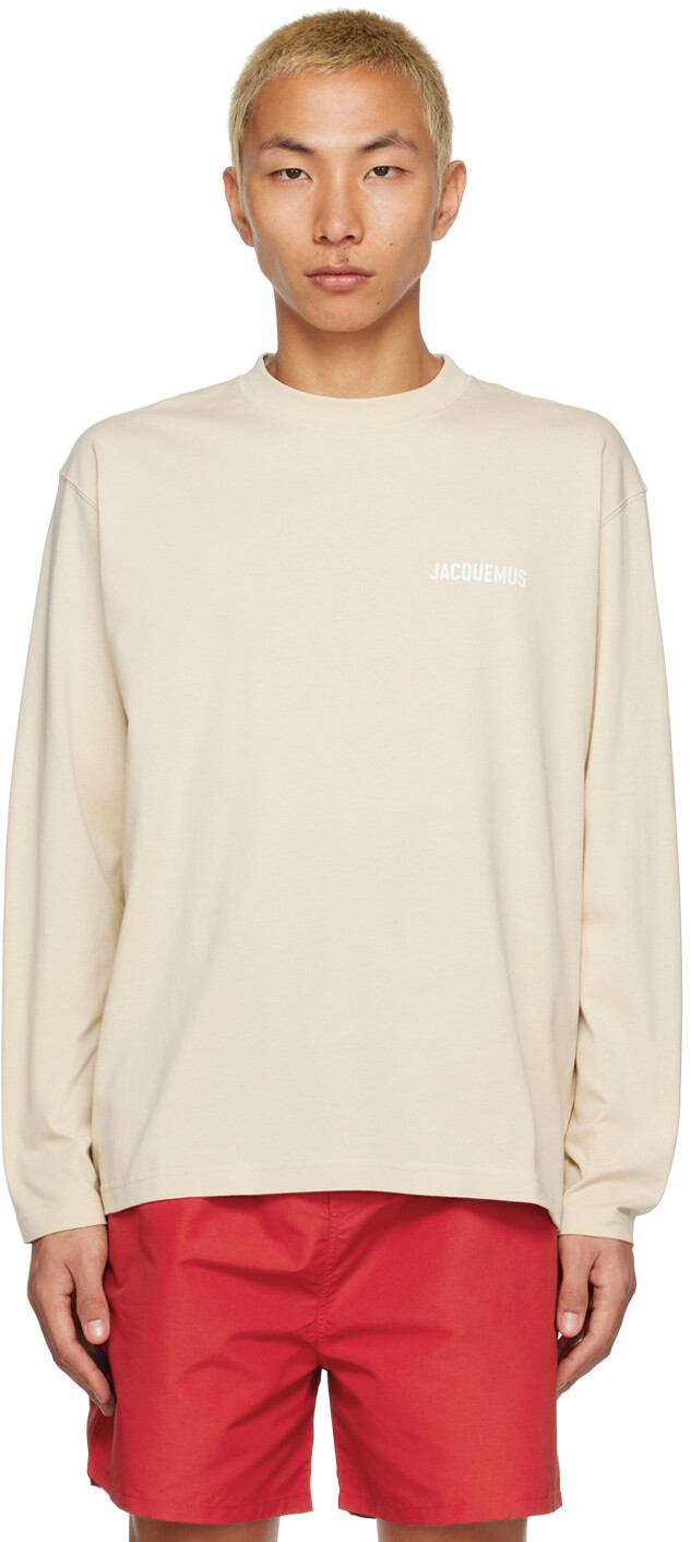 

Бежевая футболка с длинным рукавом 'Le T-Shirt Manches' Jacquemus, Бежевый
