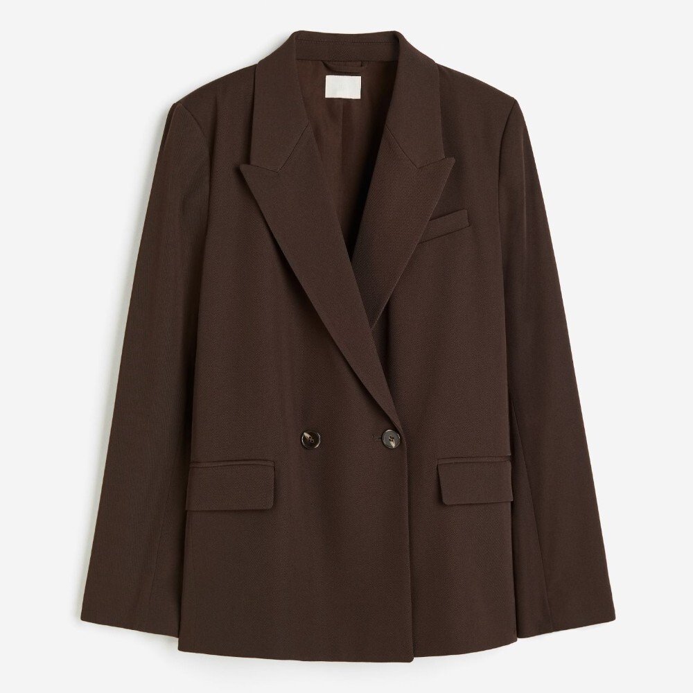 

Пиджак H&M Double-breasted, темно-коричневый