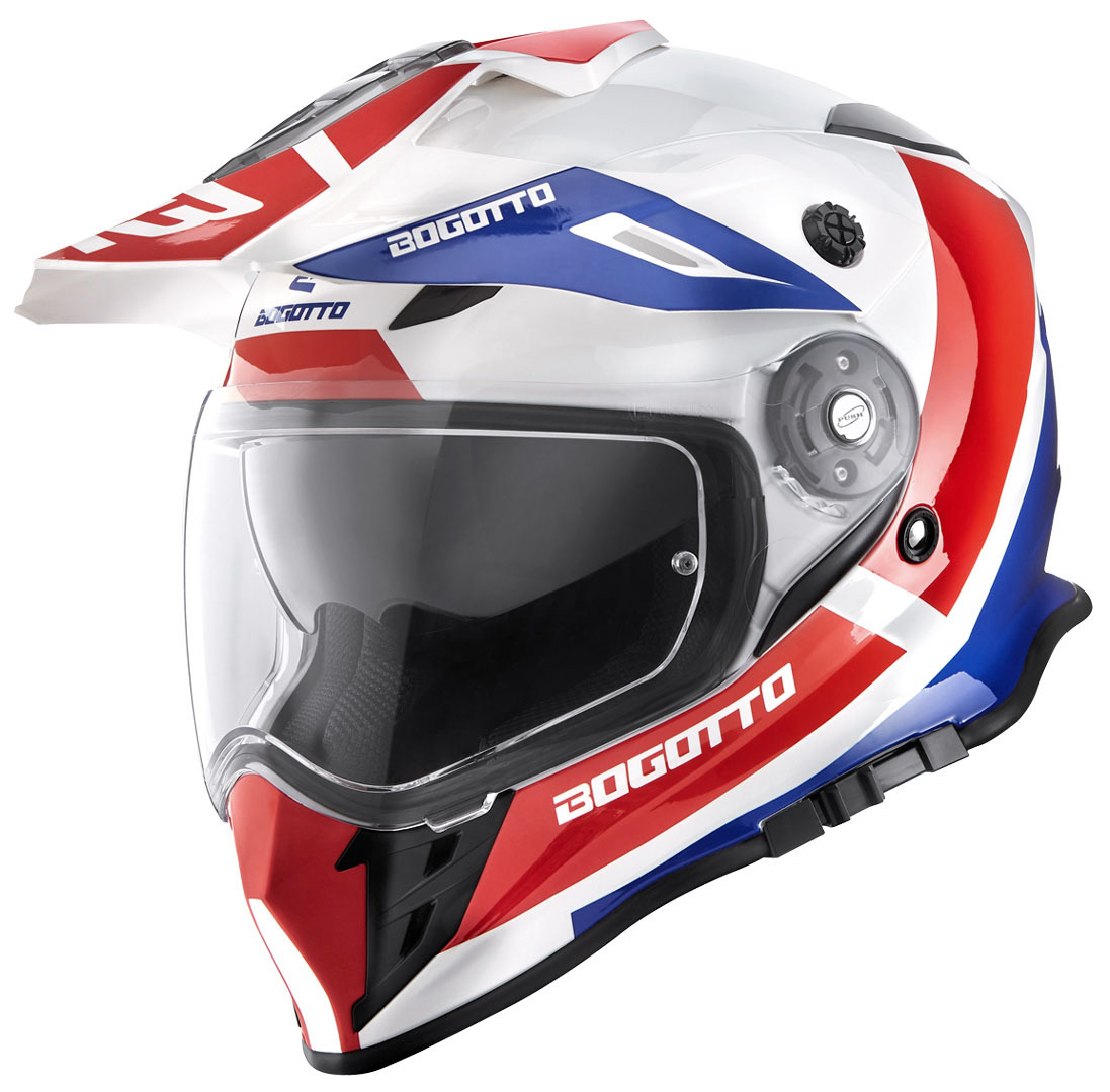 Шлем Bogotto V331 Pro Tour Эндуро со съемной подкладкой, красный/синий насадка thomas 787242