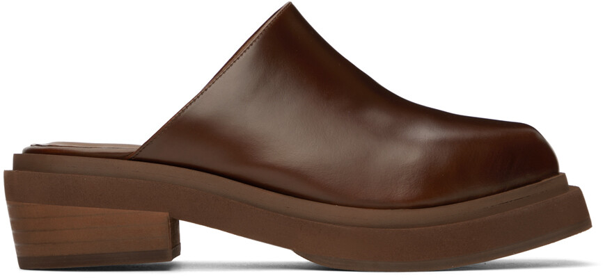 

Эксклюзивные коричневые сабо SSENSE Zoe Eckhaus Latta