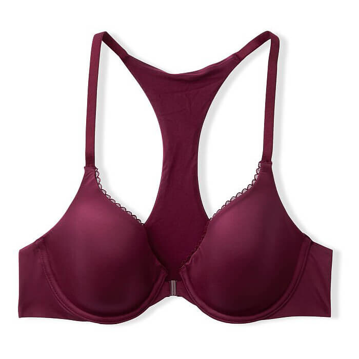 

Бюстгальтер Victoria's Secret Body By Victoria Lightly Lined Full-Coverage Racerback, бордовый