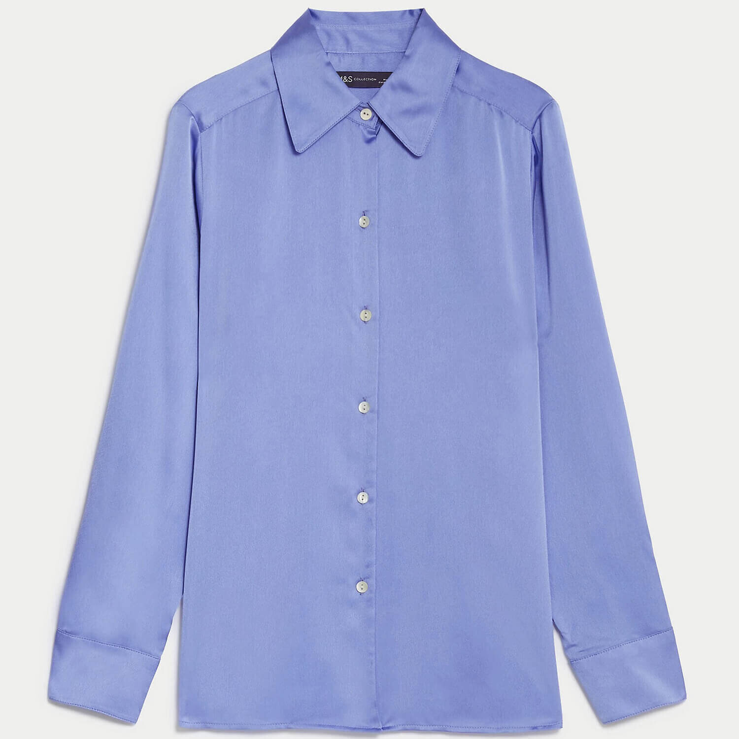 

Рубашка Marks & Spencer M&S Collection Satin Collared, сиреневый