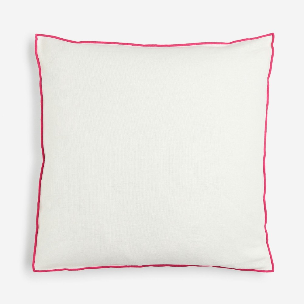 Декоративная наволочка H&M Home Linen-blend, белый/красный