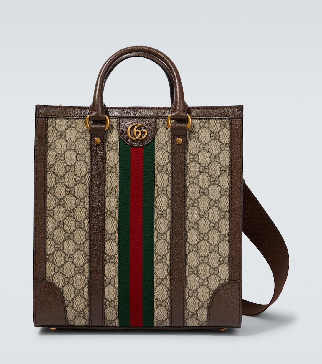 

Сумка-тоут Ophidia среднего размера Gucci, коричневый