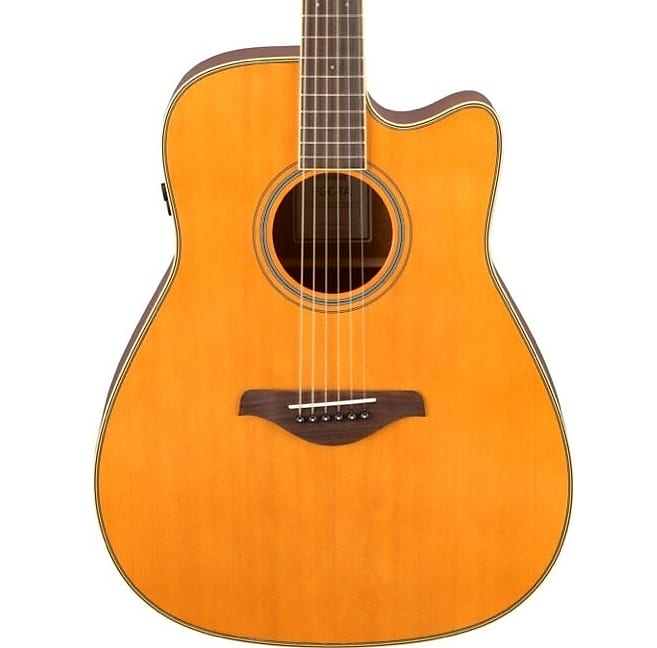 Трансакустическая гитара Yamaha FGC-TA в разрезе, винтажный оттенок FGC-TA Cutaway TransAcoustic Guitar