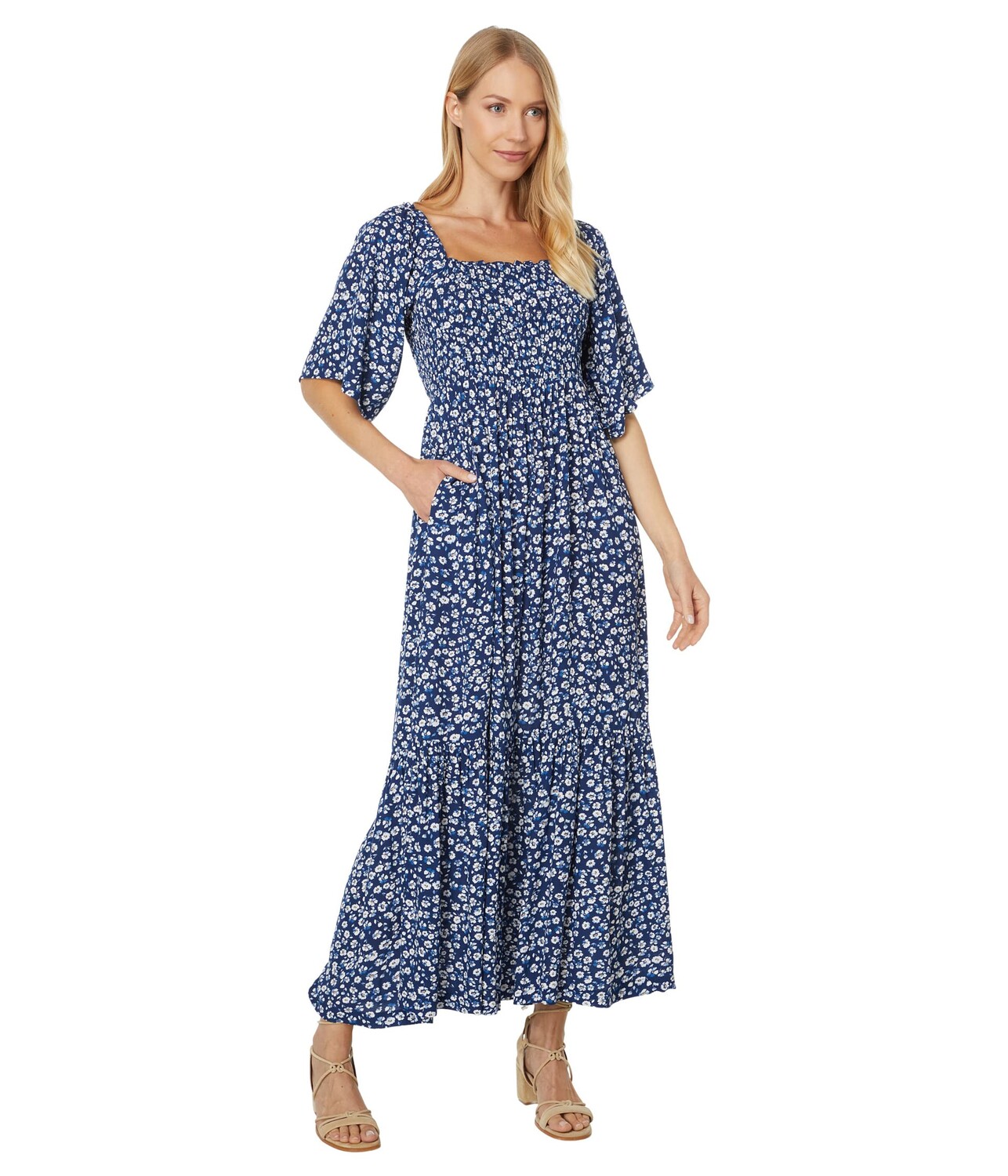 

Платье Saltwater Luxe, Lula Floral Coral Short Sleeve Maxi Dress