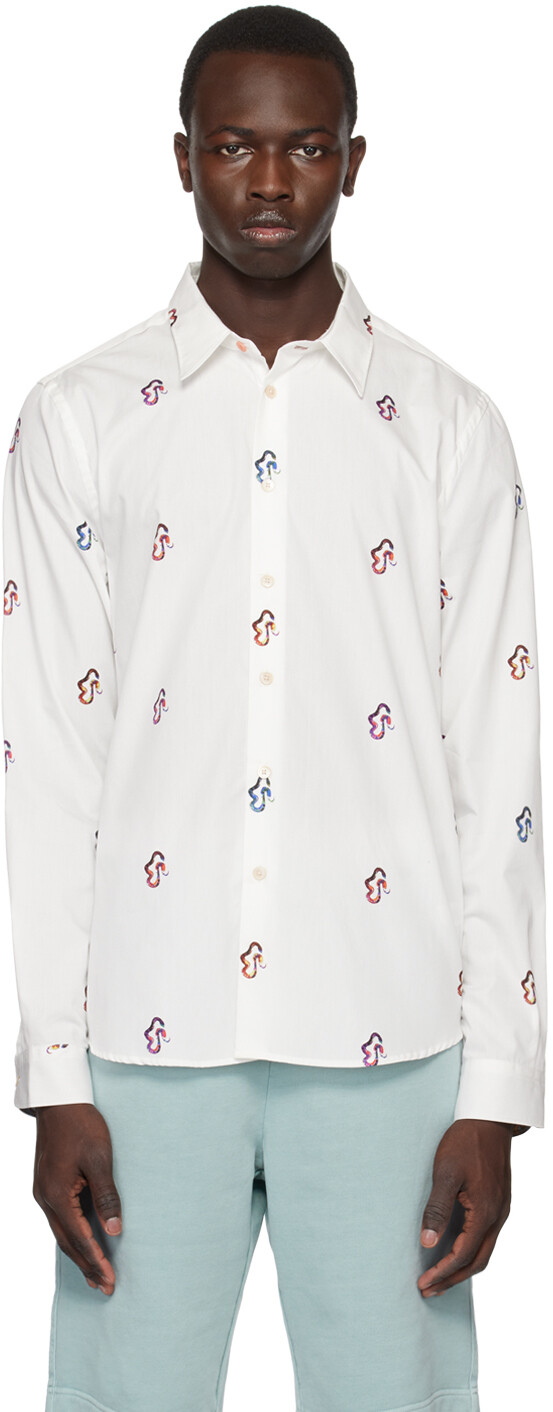 

Белая рубашка с принтом PS by Paul Smith