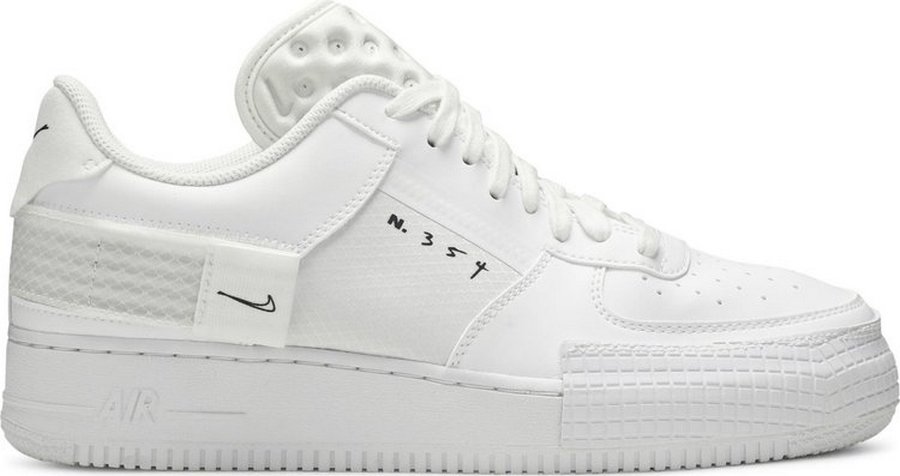 цена Кроссовки Nike Air Force 1 Type 'Triple White', белый (Размер 43 RU)