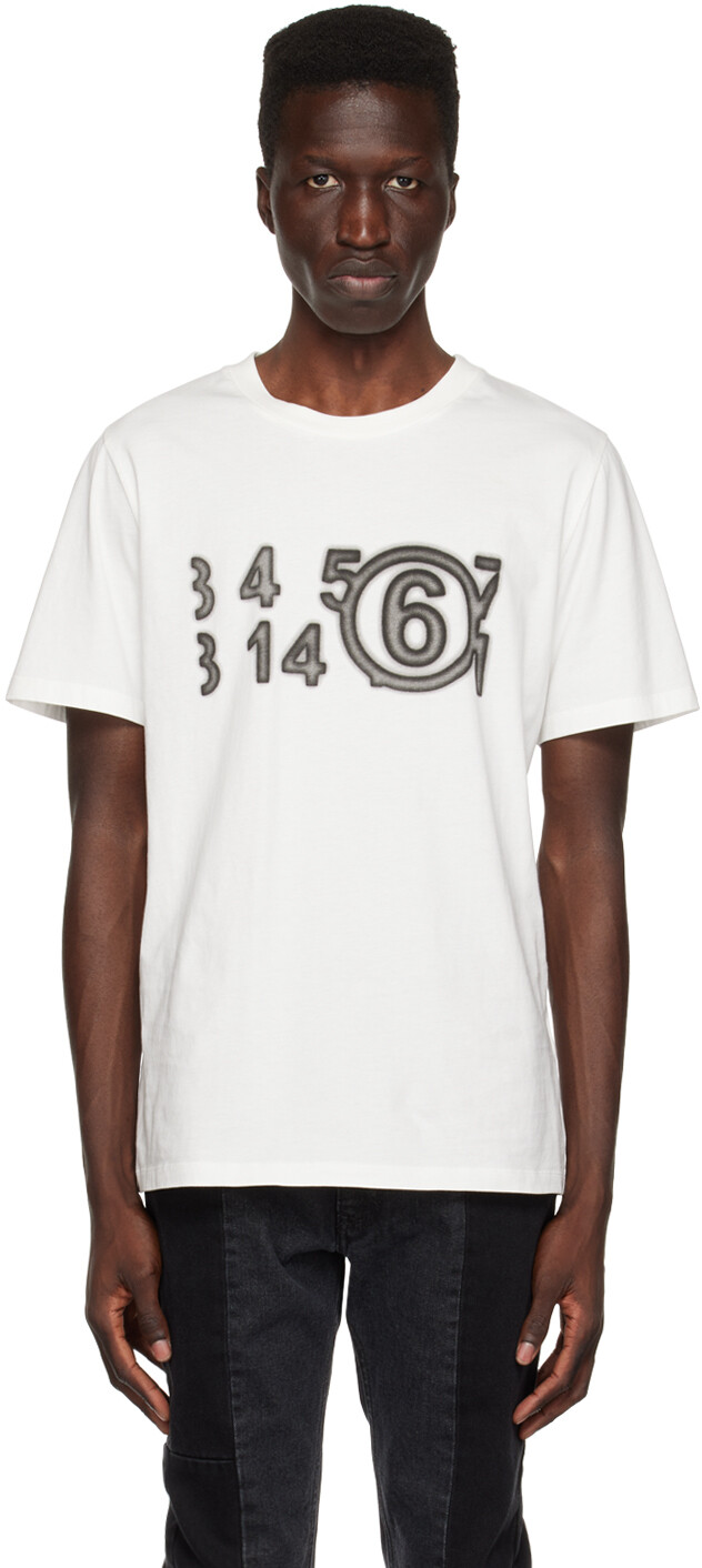 

Футболка с принтом Off-White MM6 Maison Margiela, Черный