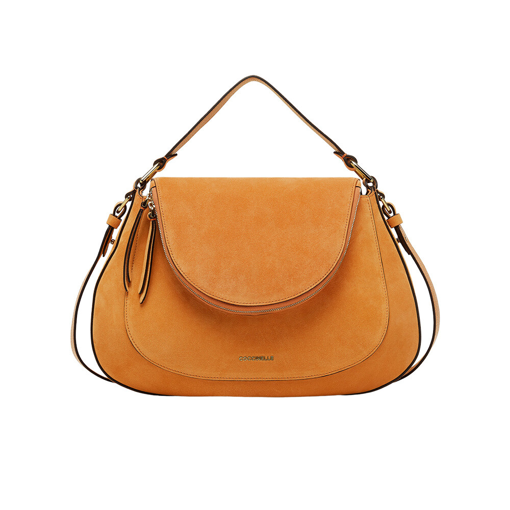 Сумка Сoccinelle Spring Summer 23 Suede Medium, желтый