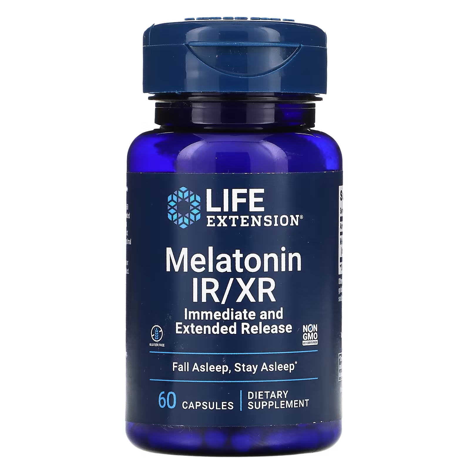 Мелатонин IR Life Extension, 60 капсул мелатонин 10мг life extension 60 капсул витамины для сна нервной системы иммунитета для взрослых мужчин и женщин