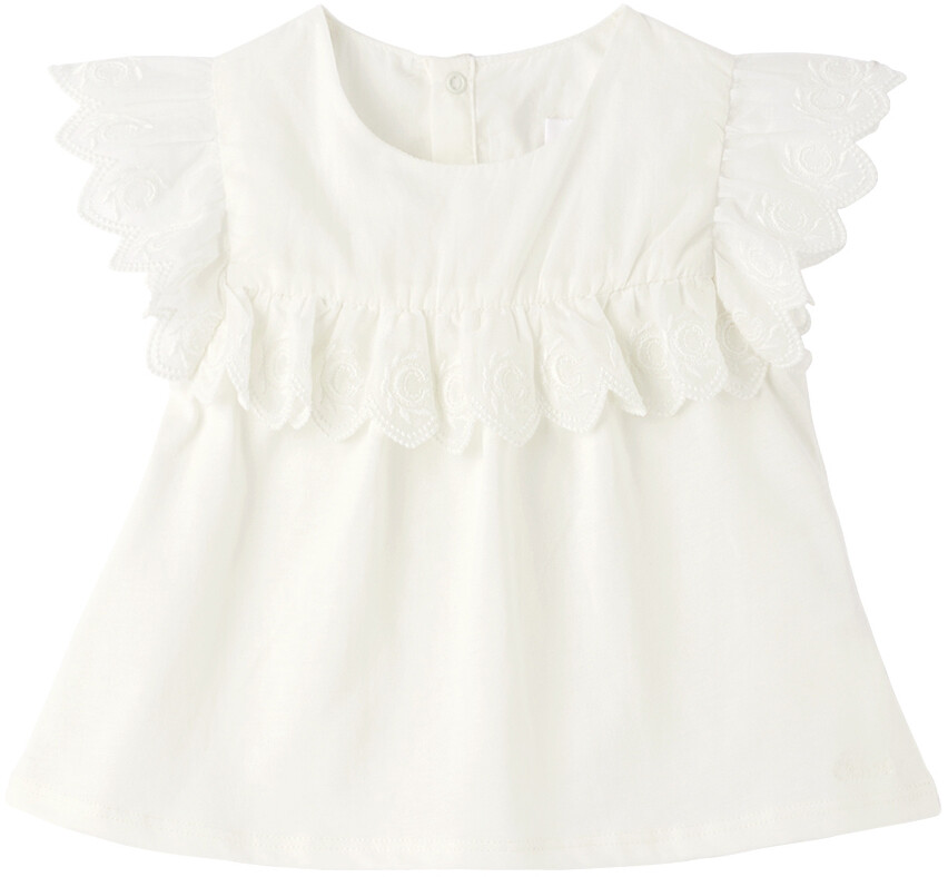 

Детская хлопковая блузка Off-White Chloé