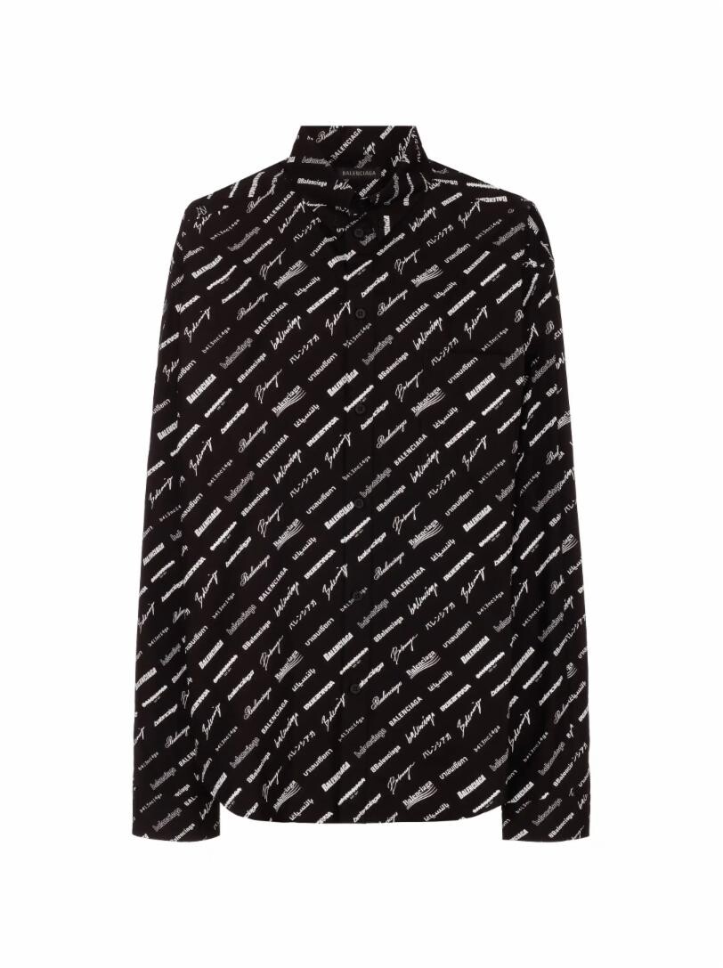 

Хлопковая рубашка с монограммой Balenciaga