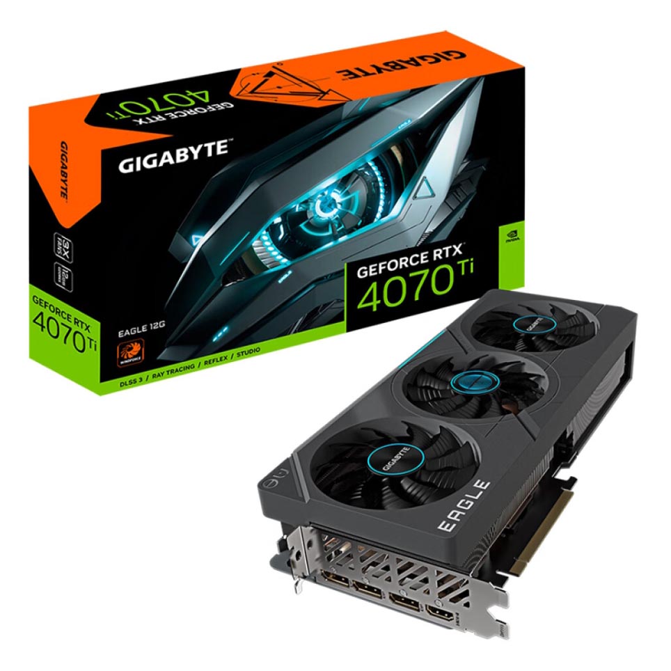 Видеокарта Gigabyte GeForce RTX 4070 Ti Eagle, 12 Гб, GV-N407TEAGLE-12GD цена и фото