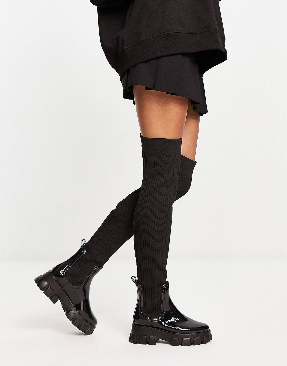 

Черные ботфорты ботфорты ASOS DESIGN Gravity