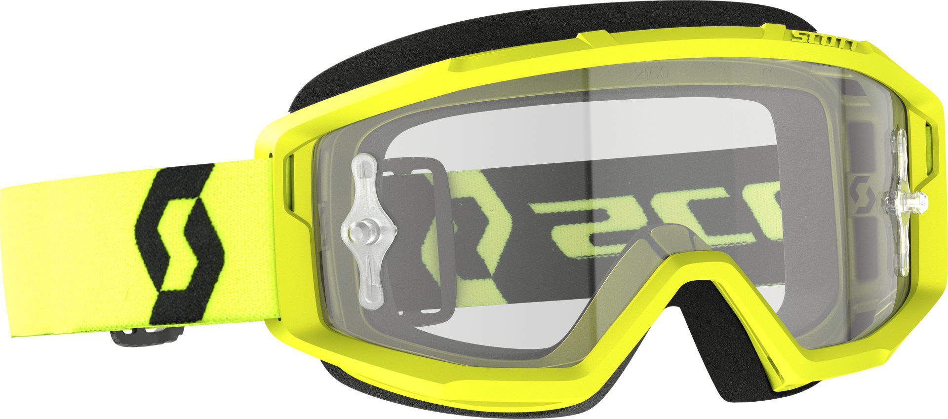 Мотоциклетные очки Scott Primal Clear с логотипом, желтый/черный