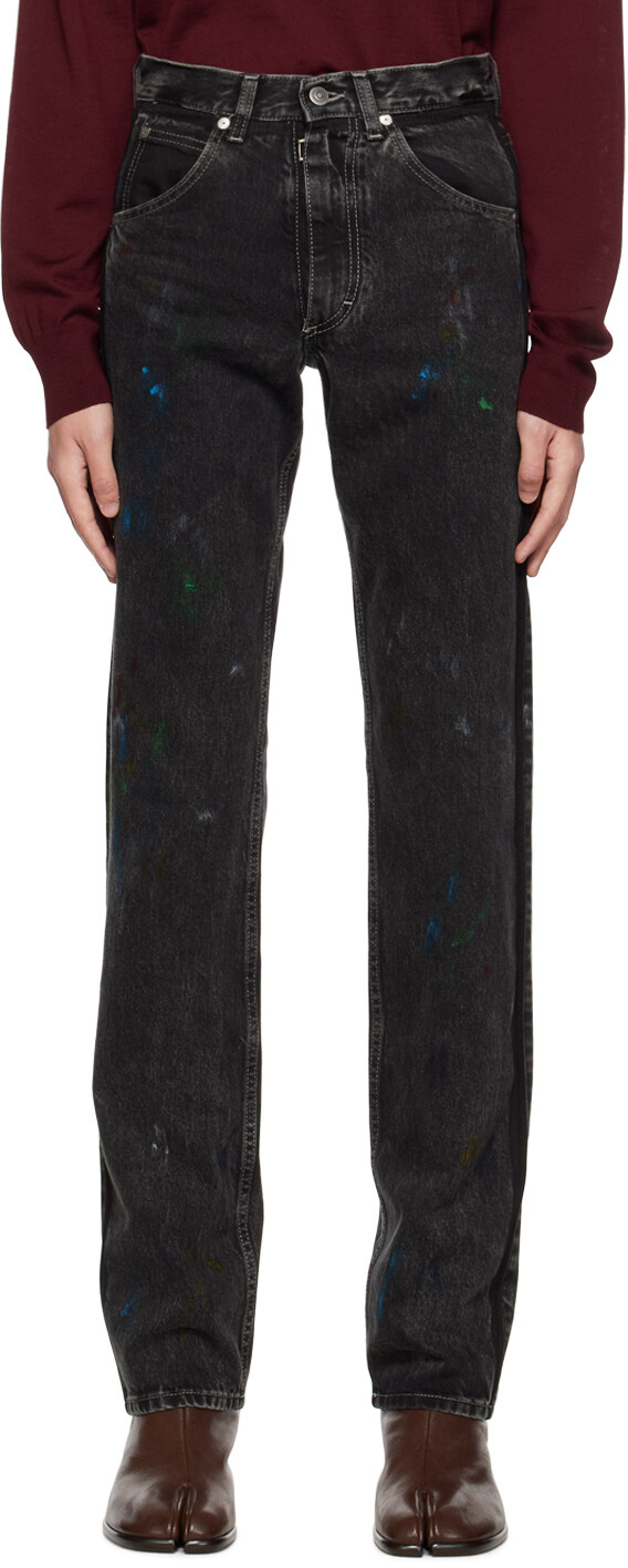 

Черные окрашенные джинсы Maison Margiela