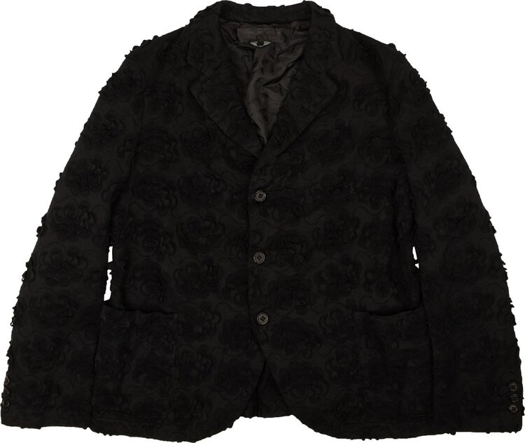 

Куртка Comme des Garçons Flower Embroidery Heat Cut Out Jacket Black, черный
