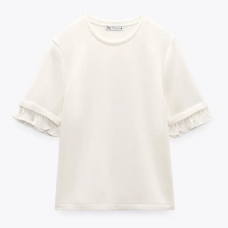 

Футболка Zara Soft Matching, кремовый