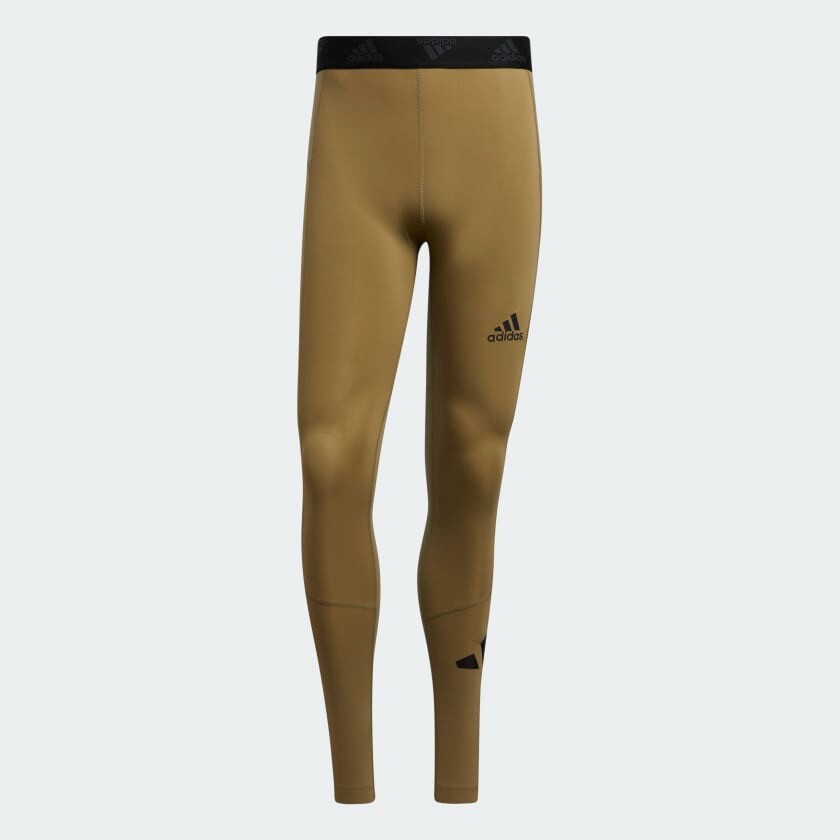 

Тайтсы Adidas Training Techfit Long, коричневато-оливковый