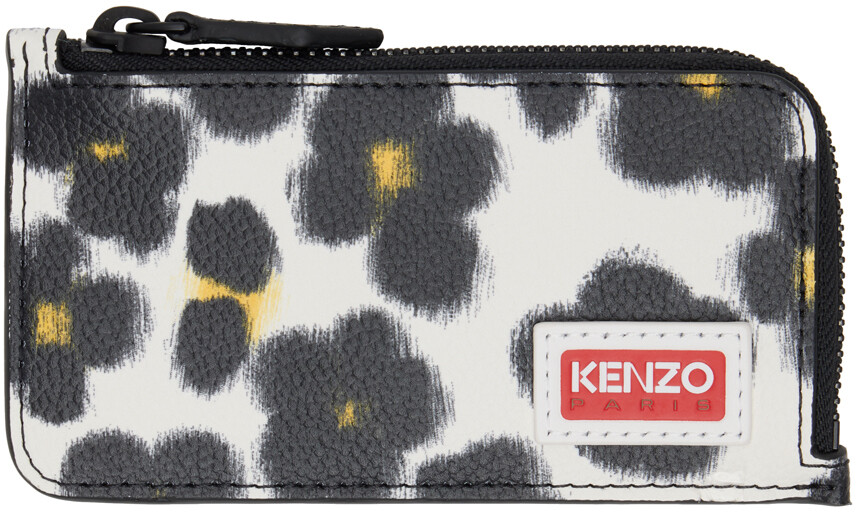 

Черный визитница Kenzo Paris Hana с леопардовым принтом