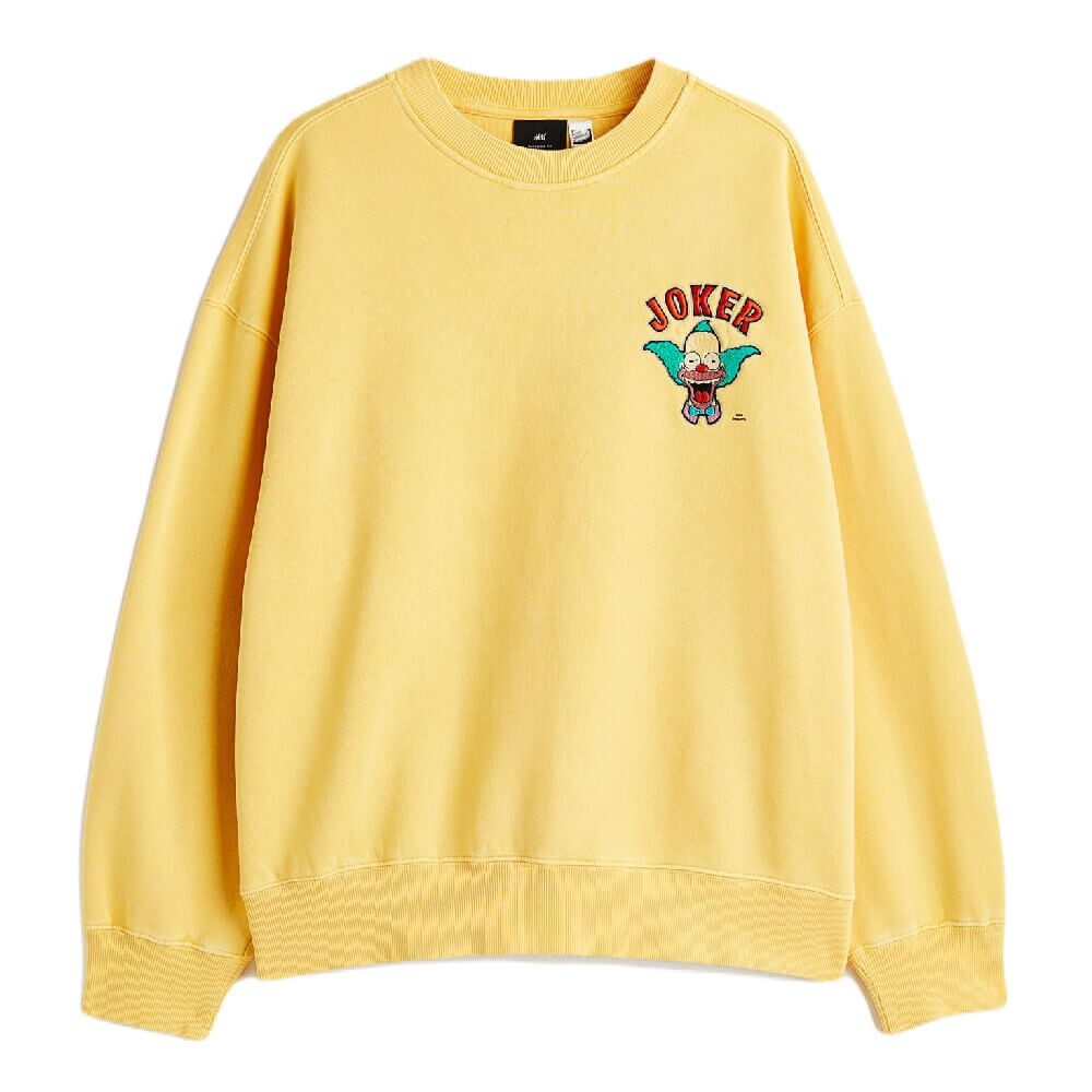 

Свитшот H&M x The Simpsons Oversized Fit Cotton, желтый