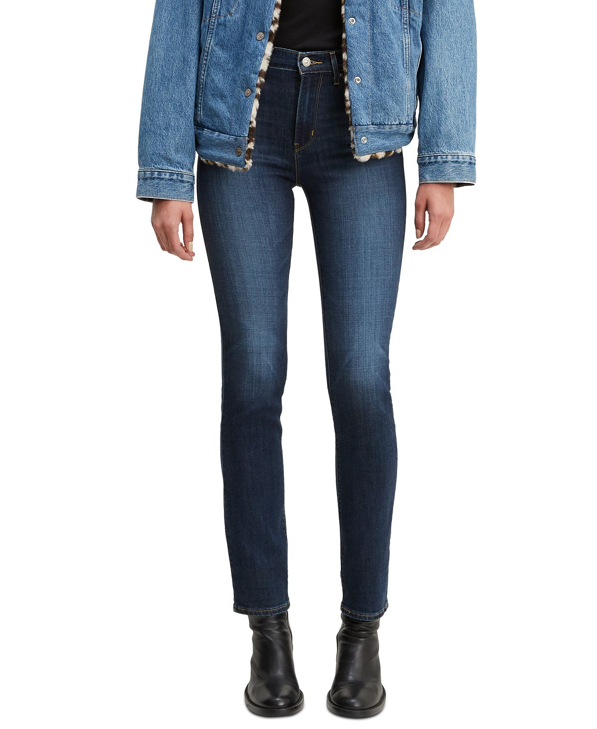 цена Женские джинсы прямого кроя 724 короткой длины Levi's, мульти