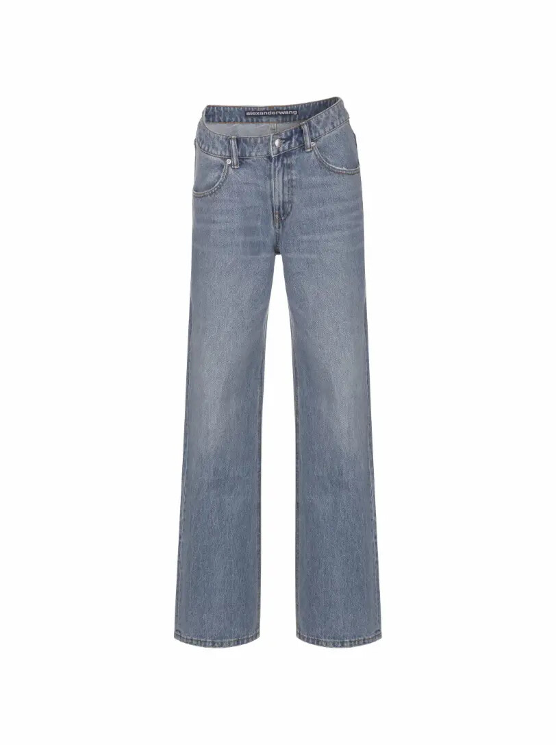 

Широкие джинсы с эффектом потертости Alexander Wang Denim