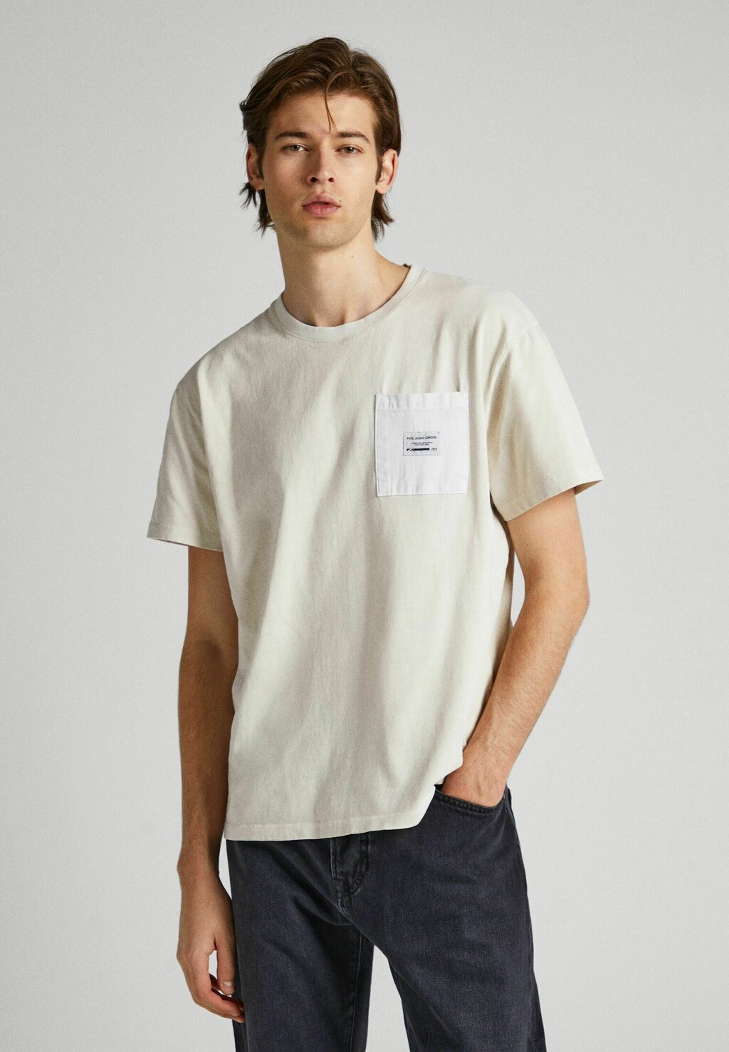 

Базовая футболка Basic Oxford Pepe Jeans, цвет ivory white