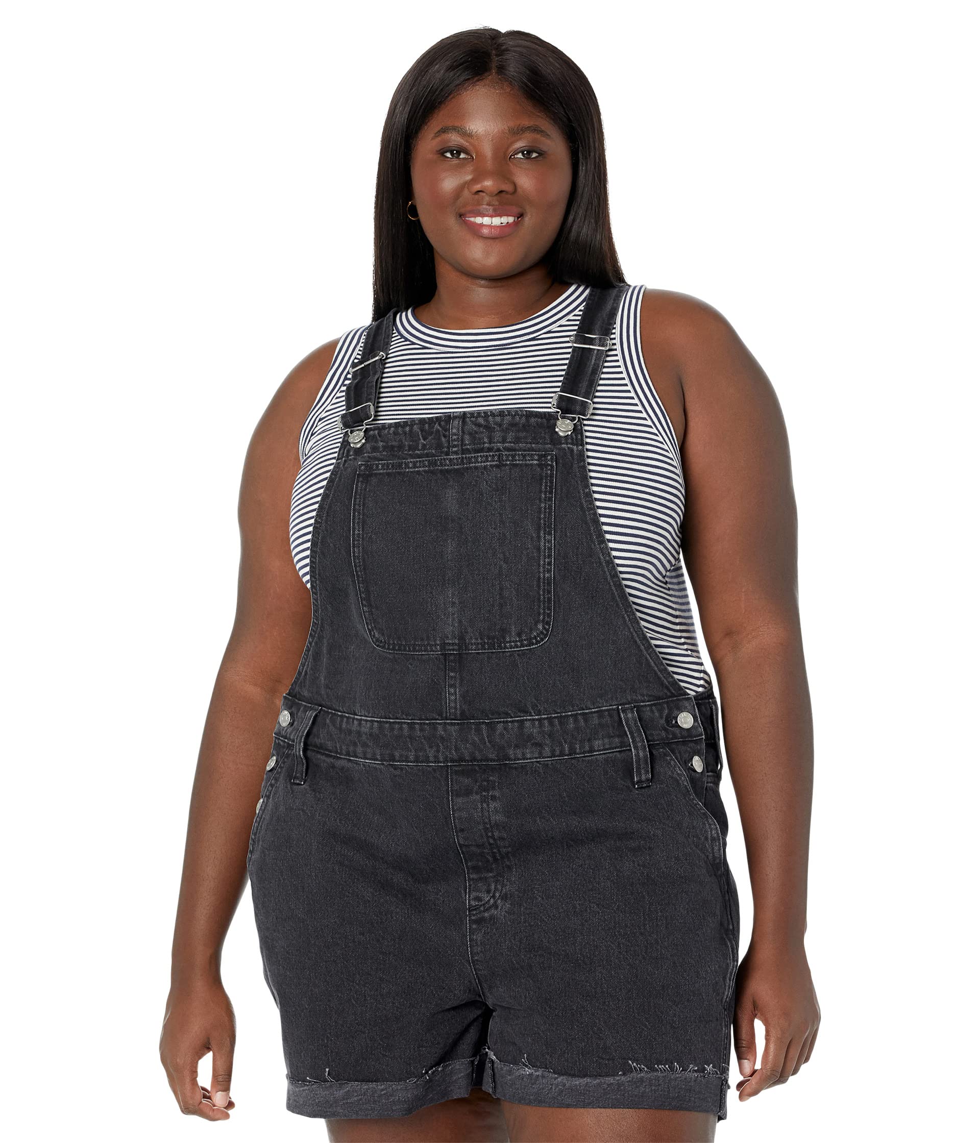 

Шорты Madewell, Plus Adirondack Short Overalls in Lunar Wash