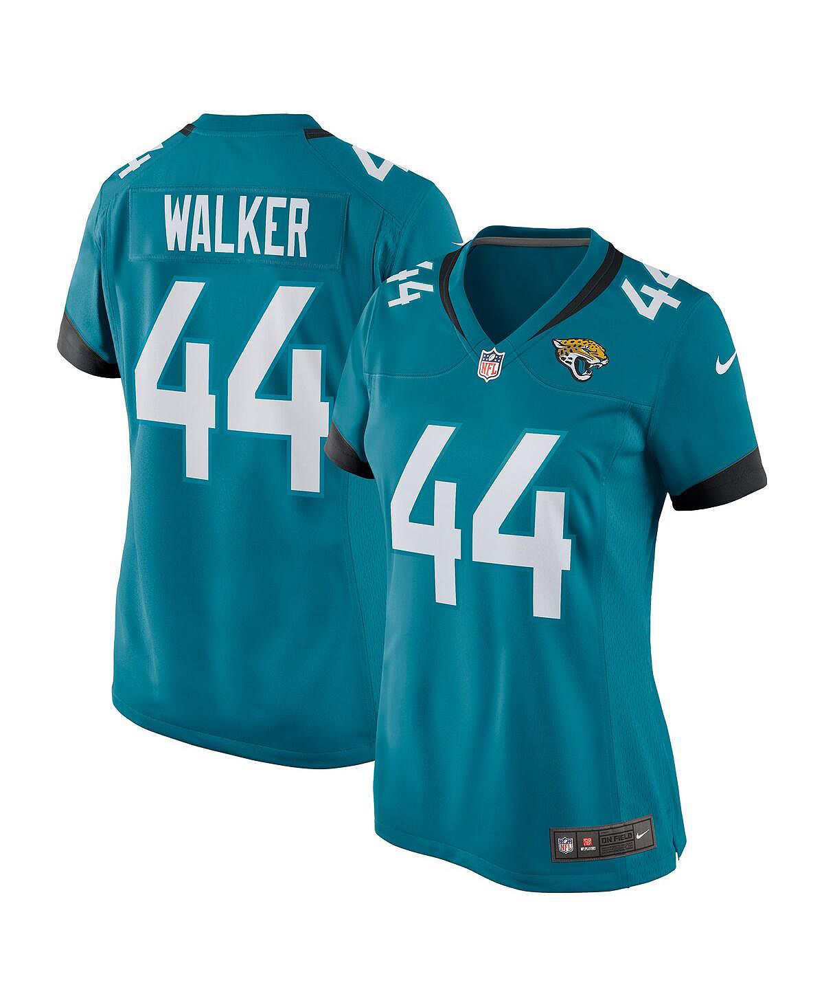 

Женская футболка travon walker teal jacksonville jaguars 2022 nfl draft first round game jersey Nike, бирюзовый, Зеленый