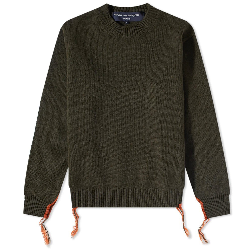 

Джемпер Comme des Garçons Homme Lambswool Distressed Crew Knit, Коричневый