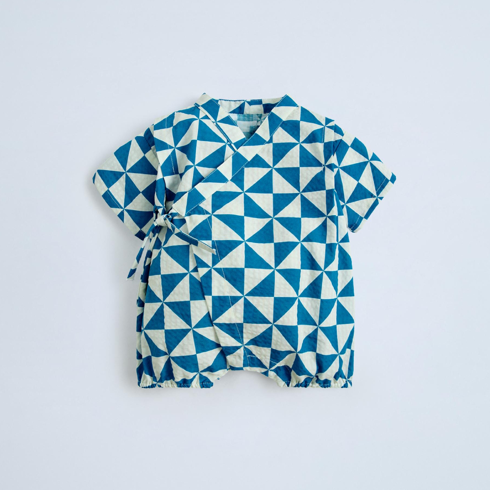 Комбинезон-кимоно Zara Geometric Print, синий кардиган zara geometric jacquard морской синий