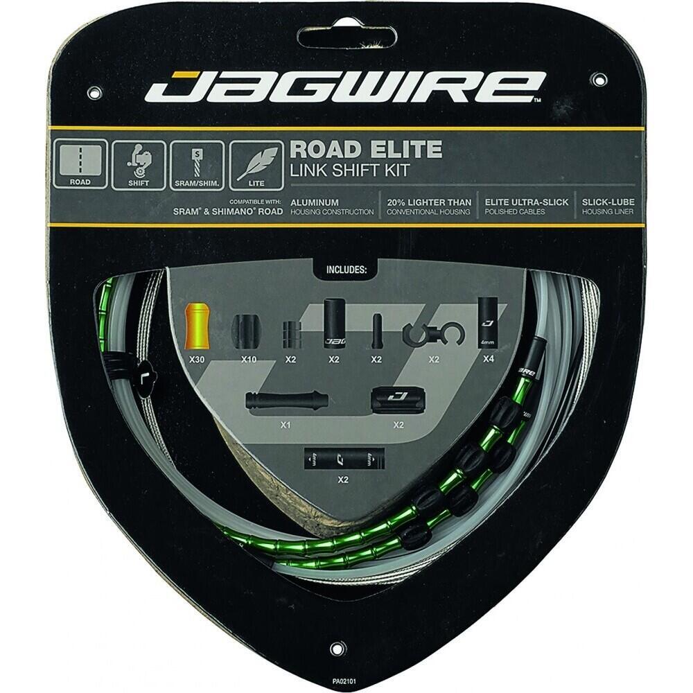 Комплект тросов переключения передач Jagwire Road Elite, зеленый / зеленый / зеленый комплект держателей тросов переключения передач vario pubert