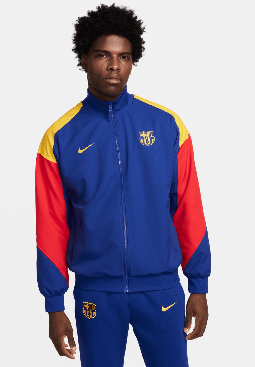 Куртка FC BARCELONA STRIKE ANTHEM Nike, цвет deep royal blueuniversity gold мяч футбольный nike fc barcelona strike красный размер 5