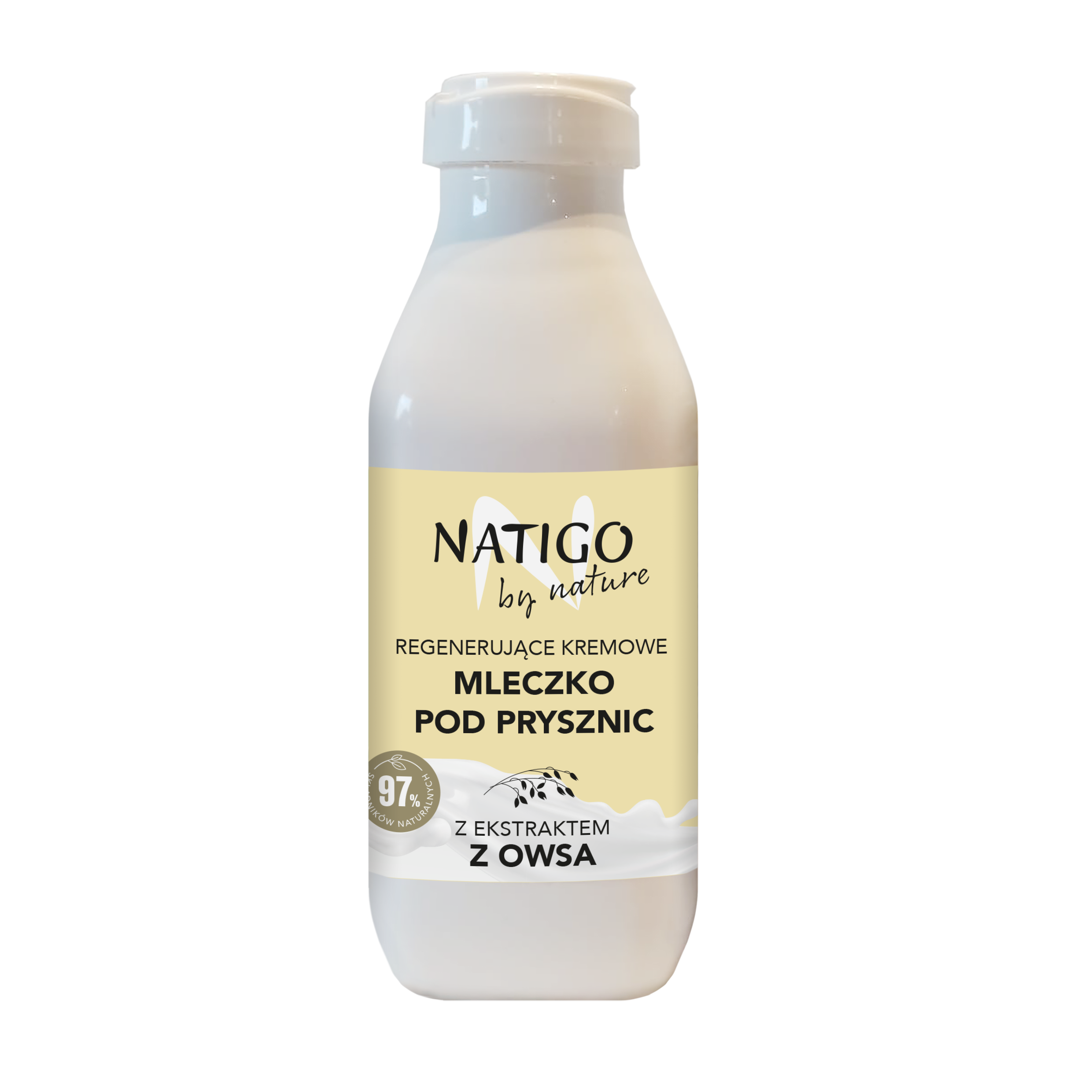 Регенерирующее сливочное молочко для душа с экстрактом овса Natigo By Nature, 400 мл