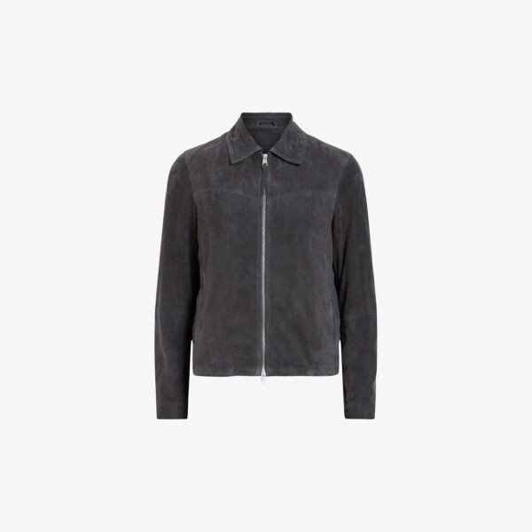 

Укороченная замшевая куртка haze Allsaints, серый