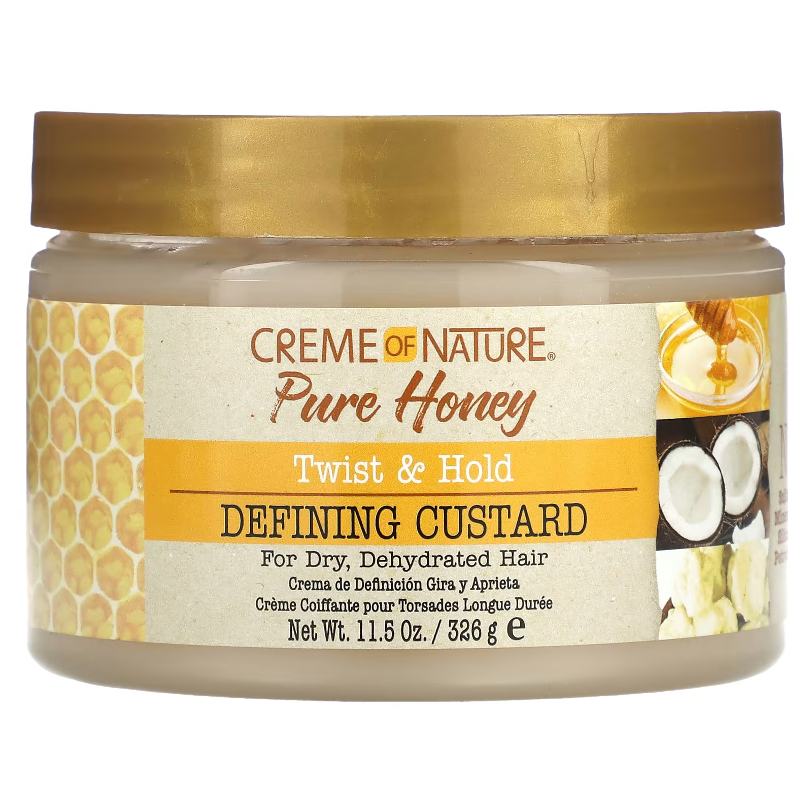 Creme Of Nature Pure Honey Twist & Hold Определяющий заварной крем, 11,5 унций (326 г) creme of nature пудинг twist
